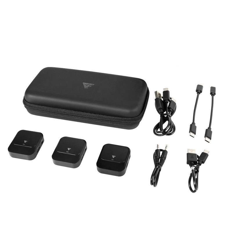 Kit 2 Microfonos Lavalier Game Factor Usb C, 2.4Ghz, Cancelación De Ruido Negro - (MCL650)