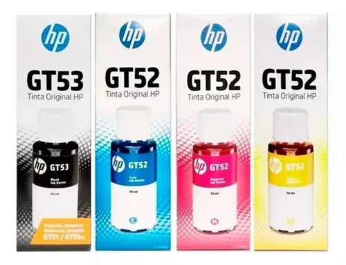 Kit 4 Botellas Tinta Hp Gt52 + Gt53 Original Deskjet Gt 5810