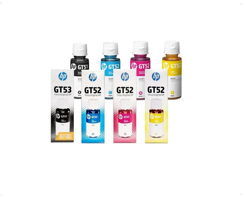 Kit 4 Botellas Tinta Hp Gt52 + Gt53 Original Deskjet Gt 5810