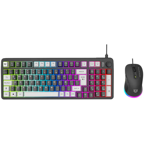 Kit Gamer Balam Rush Squad Conquest Kg515  -Teclado - Mouse Alambrico, Iluminacion Rgb, Anti-Ghosting, 97 Teclas - Br-940443
