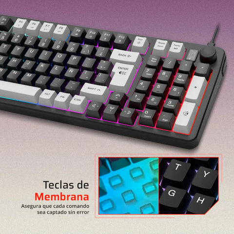 Kit Gamer Balam Rush Squad Conquest Kg515  -Teclado - Mouse Alambrico, Iluminacion Rgb, Anti-Ghosting, 97 Teclas - Br-940443