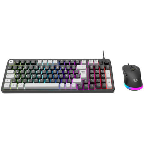 Kit Gamer Balam Rush Squad Conquest Kg515  -Teclado - Mouse Alambrico, Iluminacion Rgb, Anti-Ghosting, 97 Teclas - Br-940443