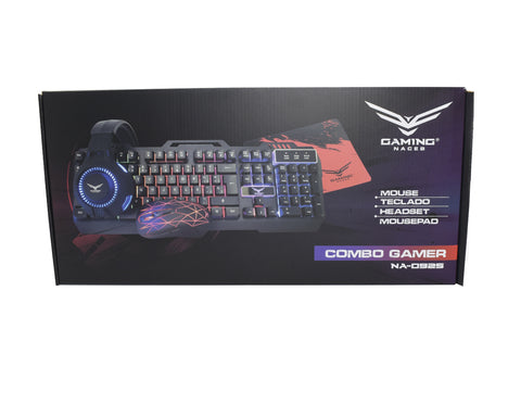 Kit Gamer Naceb Technology NA-0925, USB, Juego, Alámbrico, 2400 DPI