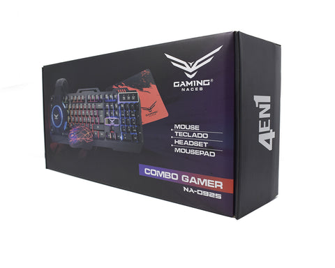 Kit Gamer Naceb Technology NA-0925, USB, Juego, Alámbrico, 2400 DPI