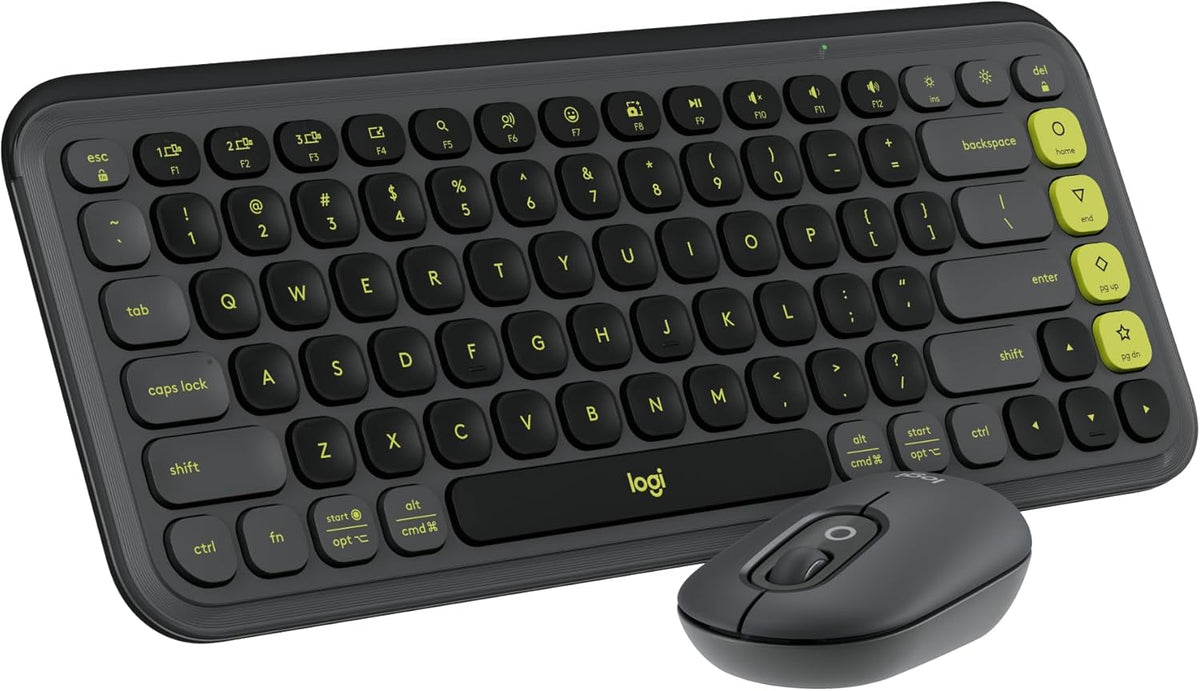 Kit Logitech Pop Icon Teclado, Mouse Bt Graphite, Green (920-013052)