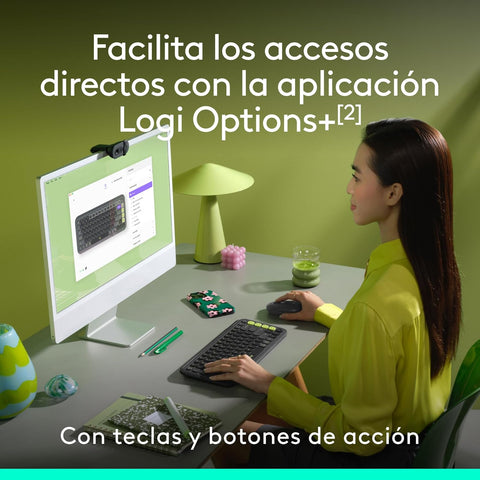Kit Logitech Pop Icon Teclado, Mouse Bt Graphite, Green (920-013052)