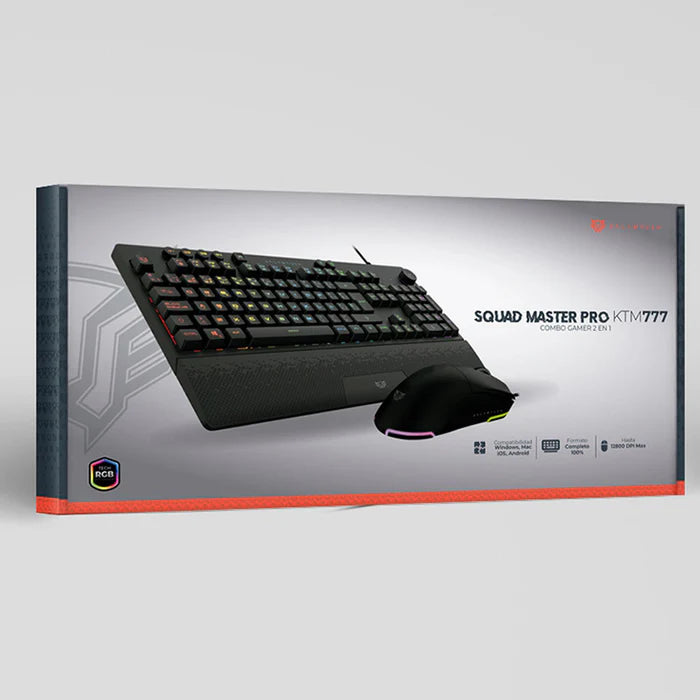 Kit Teclado y Mouse  Balam Rush Ktm777,  Rgb, Anti-Ghosting, Negro (BR-936903)