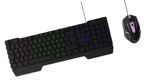 Kit Teclado y Mouse Gamer Naceb Fallen (NA-0951), Retroiluminado, Teclado y Mouse