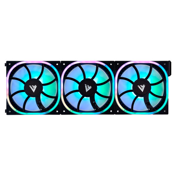 Kit Ventiladores Modular Game Factor 3X120Mm 58Cfm Rgb Negro Fkg500-Bk