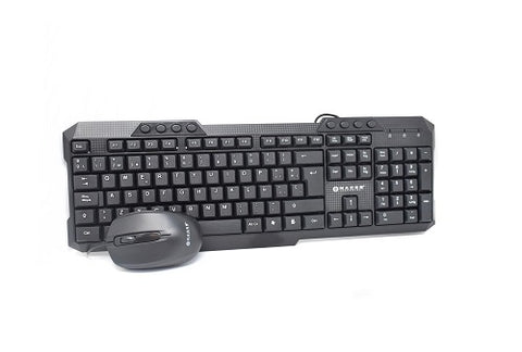 Kit Teclado y Mouse Naceb Technology NA-618, Estándar, Negro