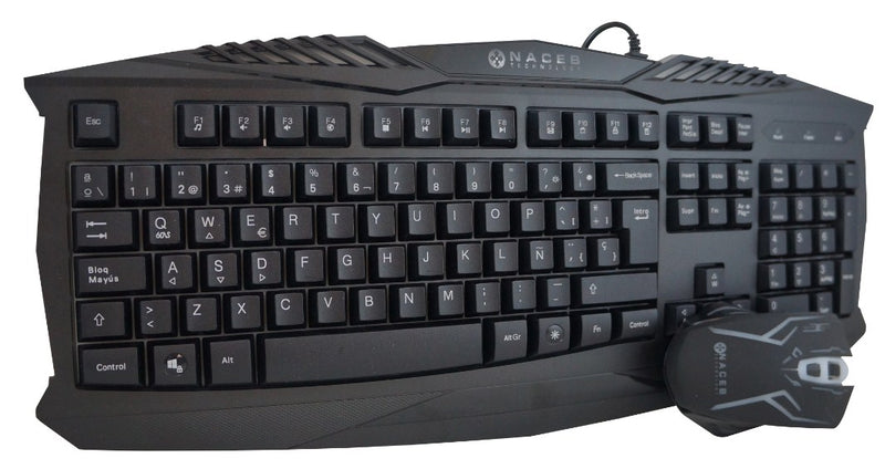 Kit de Teclado y Mouse Gaming Naceb Technology NA-617, USB, Negro