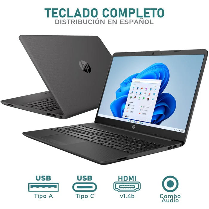Laptop Hp 255 G9 15.6" R5-5625U 8Gb 512Gb W11H 1Yr Negro 9J6L3At