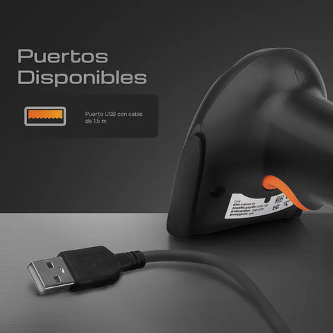 Lector De Codigo De Barras Qian Con Base 1D QOB-1DUSY