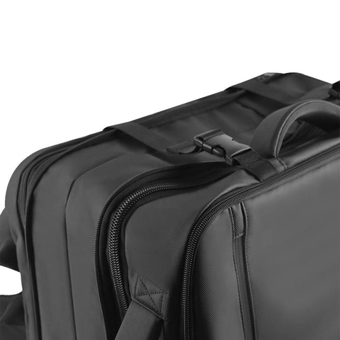 Mochila Expandible de Viaje para Laptop Perfect Choice Travela Negro - Sujetador para Maleta Integrado - Viajes Cómodos