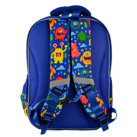 Mochila Escolar para Niños Perfect Choice Kiddo Monstruos PC-085089 - Múltiples Compartimentos Cómodos - Diseño Divertido