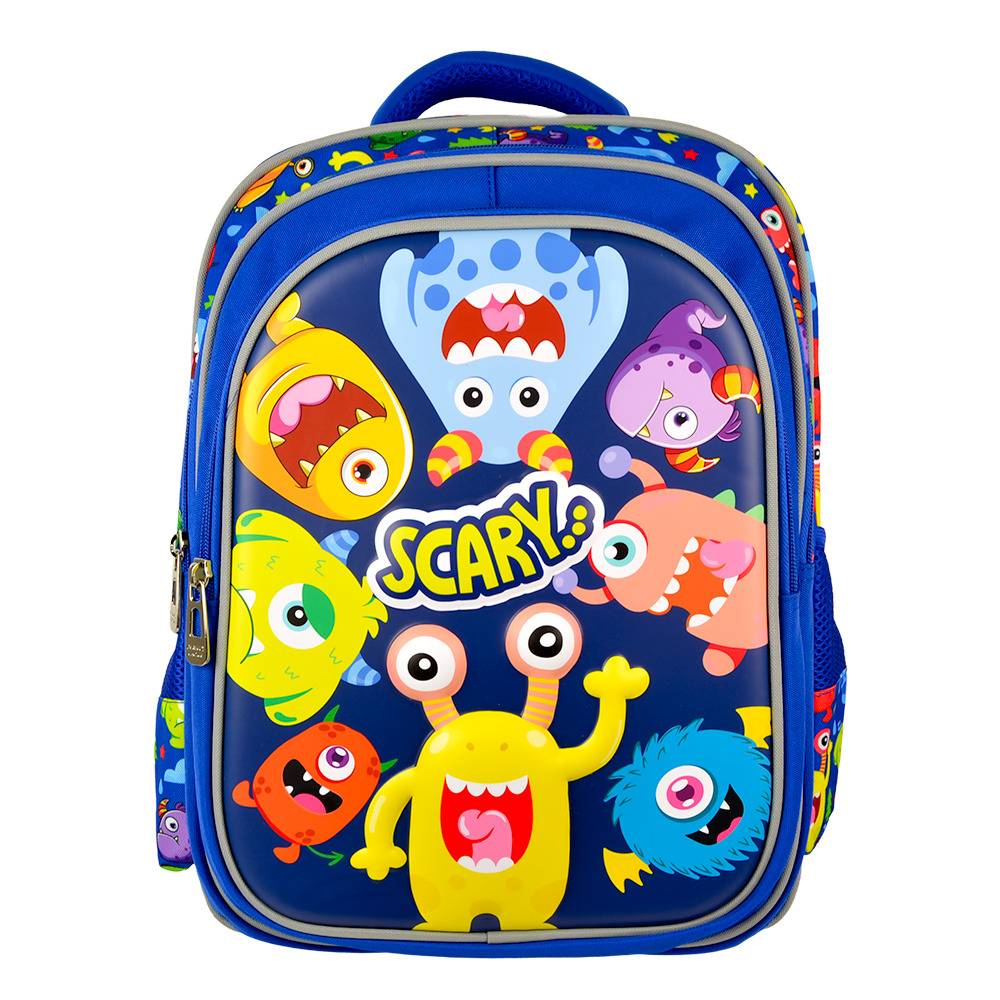 Mochila Escolar para Niños Perfect Choice Kiddo Monstruos PC-085089 - Múltiples Compartimentos Cómodos - Diseño Divertido