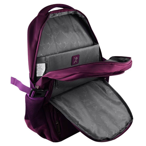 Mochila para Laptop 15.6 a 17 Pulgadas Perfect Choice Forter PC-084686 Morado - Múltiples Compartimentos Organizadores - Estilo Moderno