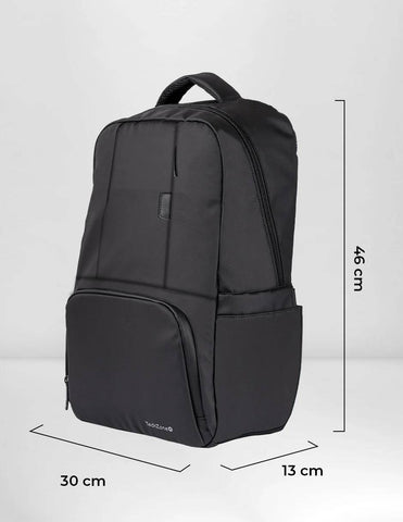 Backpack WANTED TechZone 16" Negra - Múltiples Compartimientos de Organización - Protección con Garantía de por Vida - Diseño Urbano