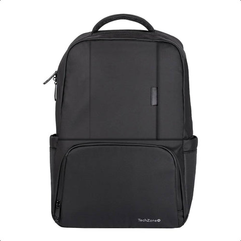 Backpack WANTED TechZone 16" Negra - Múltiples Compartimientos de Organización - Protección con Garantía de por Vida - Diseño Urbano