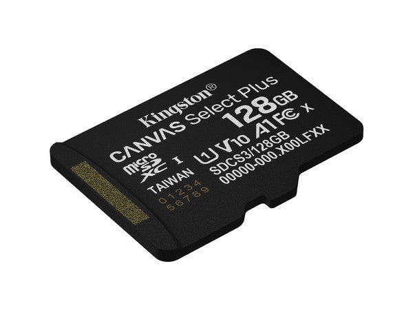 MEMORIA FLASH MICRO SD KINGSTON SDXC CANVAS SELECT PLUS 128GB 150MB/S UHS-I U1 V10 SIN/ADAPTADOR (SDCS3/128GBSP)
