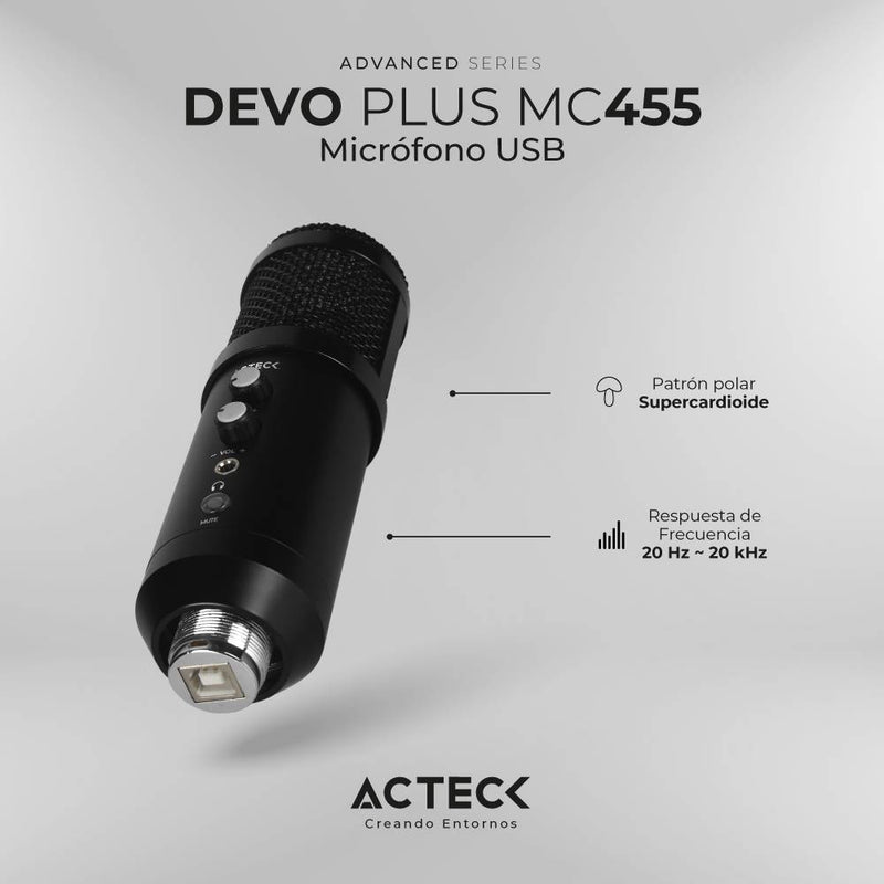 Micrófono Profesional DEVO PLUS MC455 ADVANCED SERIES ACTECK Micrófono Profesional