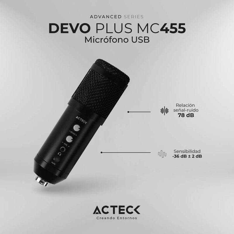 Micrófono Profesional DEVO PLUS MC455 ADVANCED SERIES ACTECK Micrófono Profesional