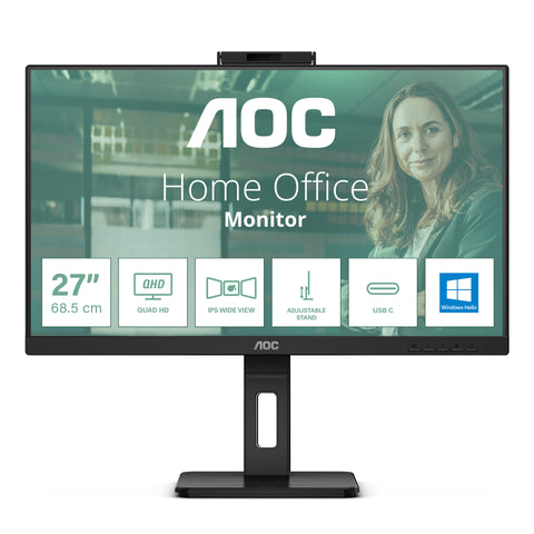 Monitor AOC Q27P3CW 27" - Brillo 350 CD/M2 y Conectividad Avanzada - Productividad Profesional y Nitidez Impresionante - Nuevo