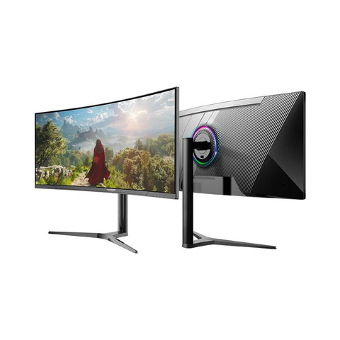 Monitor Gamer Curvo Naceb Oasis 34 NA-0645 - Pantalla Ultrawide WQHD 180Hz Curvatura 1500R - Visión Panorámica Competitiva
