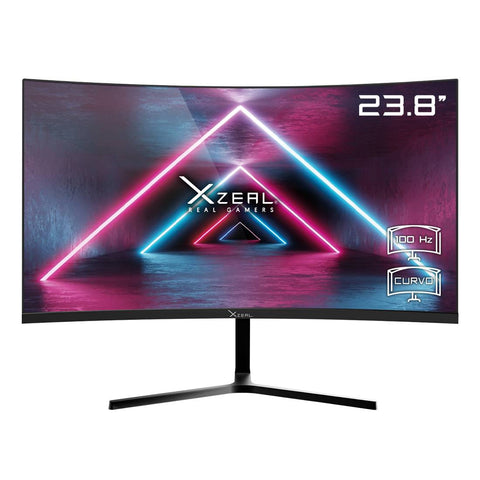 Monitor Xzeal XSPMG07B XST-570-1 23.8" - Panel Curvo VA FHD 100Hz - Inmersión Envolvente y Confortable - Nuevo