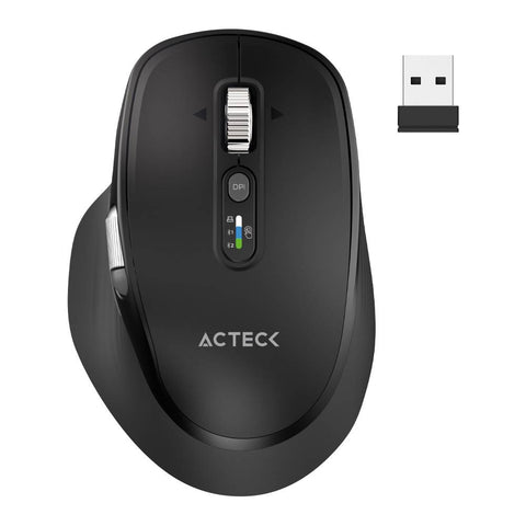 Mouse Inalámbrico Multidispositivo Acteck Virtuos Pro Ultra MI777 - Batería Recargable 500mAh - Conexión Versátil para Trabajo Continuo