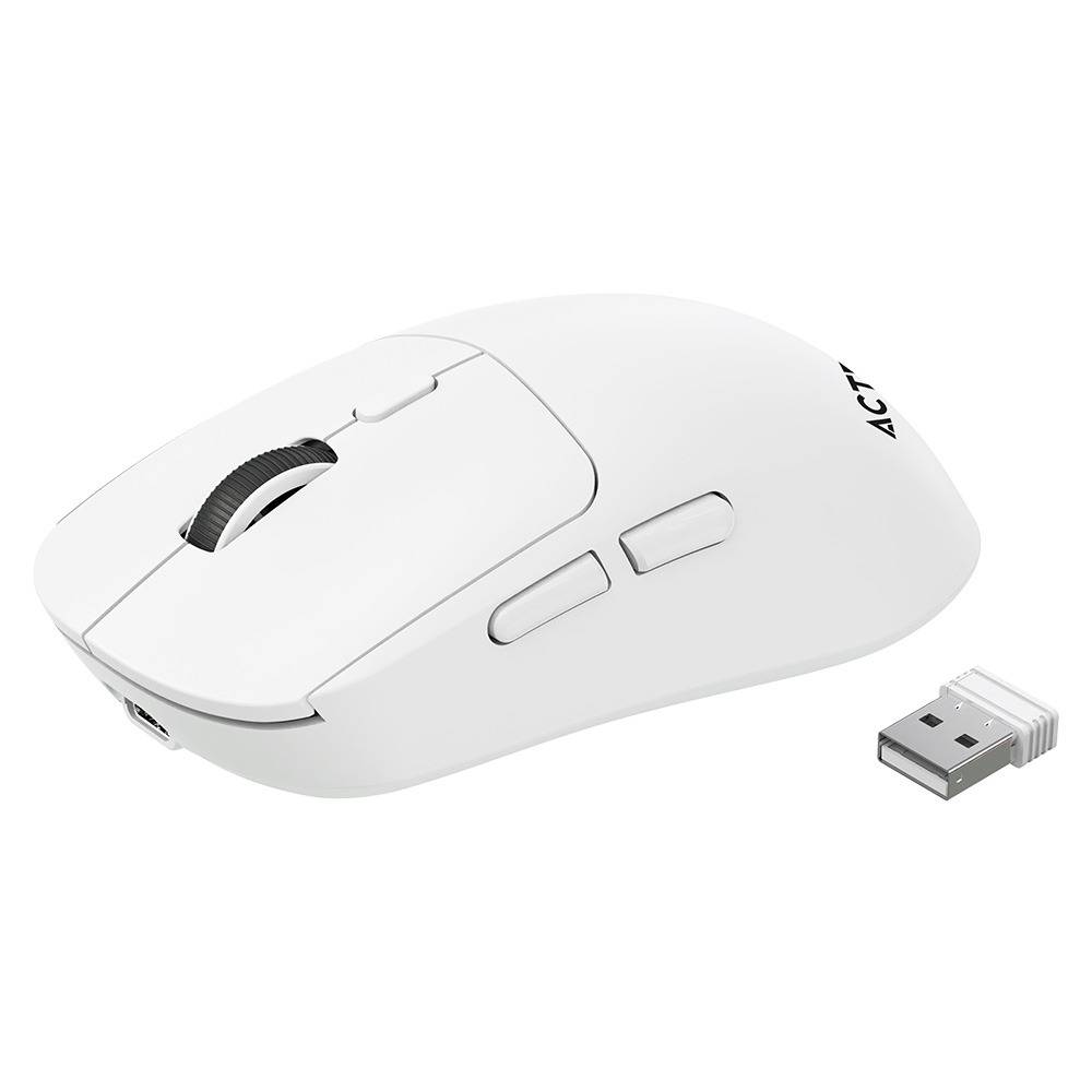 Mouse Ergonómico Multidispositivo Instinct Click MI484 2.4Ghz + Bluetooth Batería Recargable y DPI Ajustable Blanco