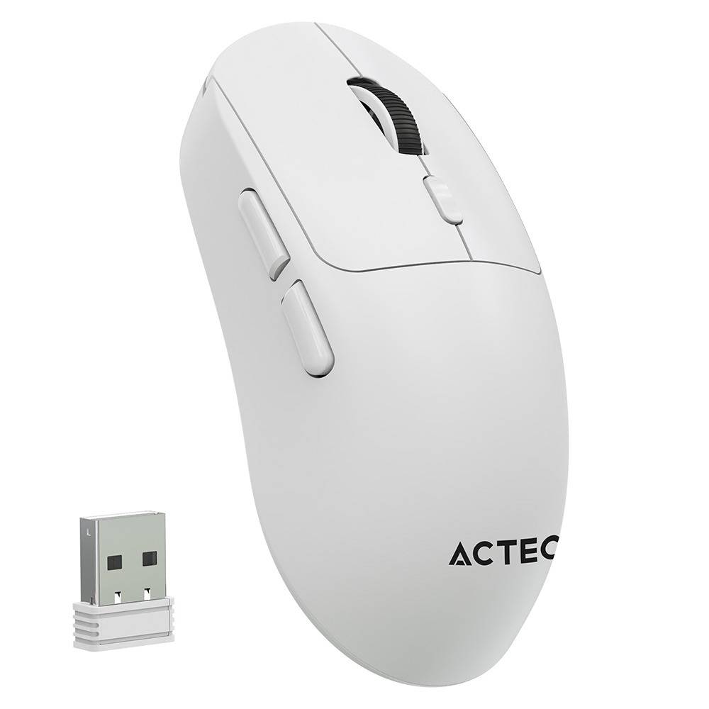 Mouse Ergonómico Multidispositivo Instinct Click MI484 2.4Ghz + Bluetooth Batería Recargable y DPI Ajustable Blanco