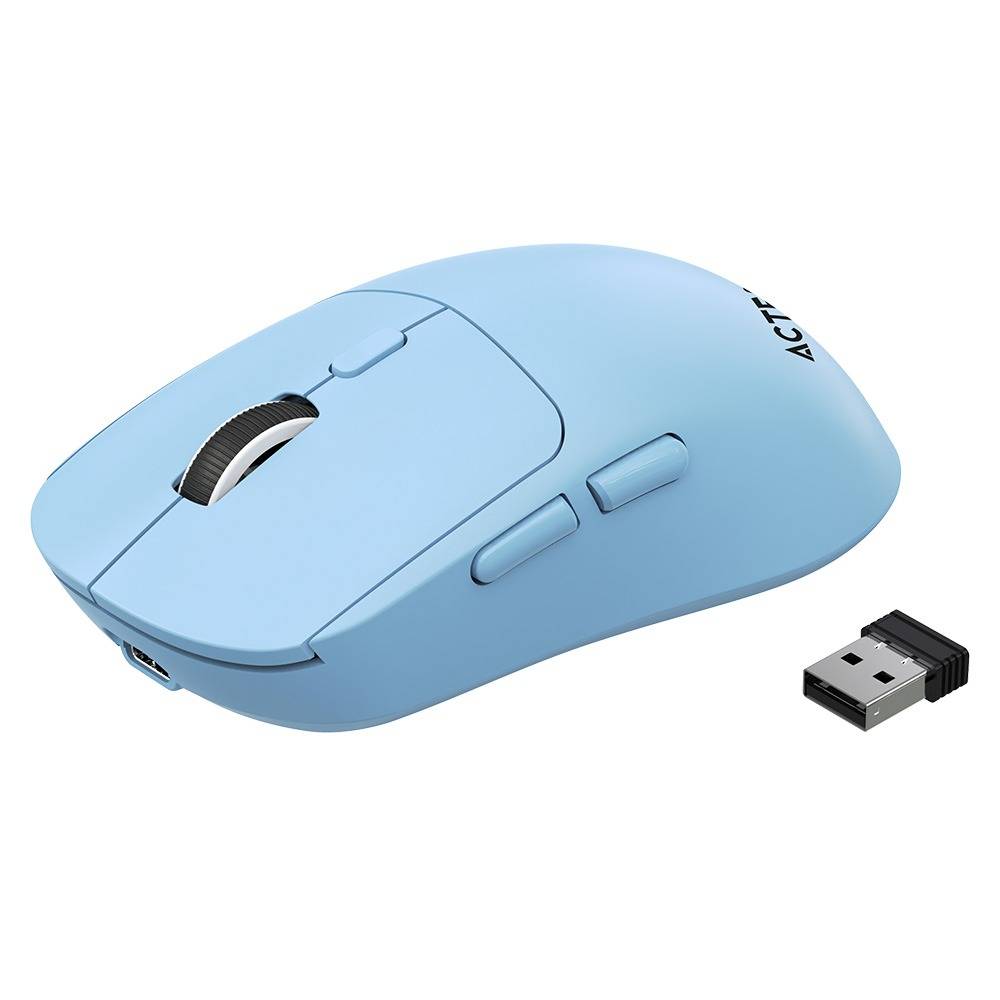 Mouse Ergonómico Multidispositivo Instinct Click MI484 2.4Ghz + Bluetooth Batería Recargable y DPI Ajustable Azul