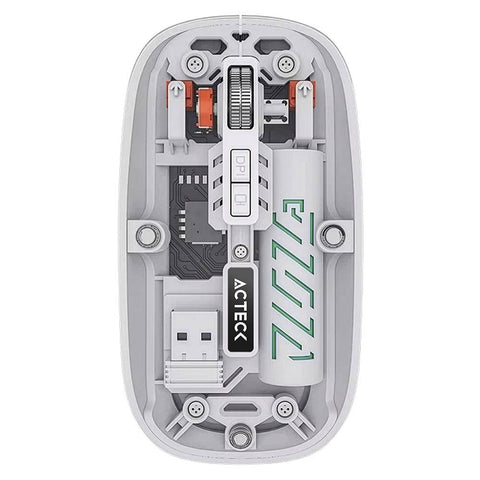 Mouse Inalámbrico Ultra Delgado Aero One MI455G Bluetooth 5.2 + 2.4Ghz Batería Recargable y Diseño Portátil Gris