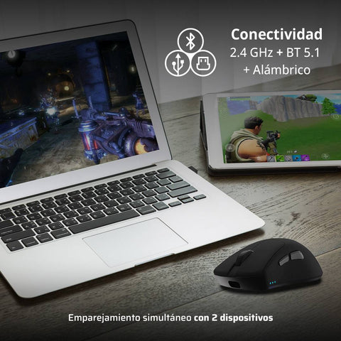 Mouse Gamer Inalámbrico Balam Rush Drift Perform MG5 - Conectividad USB Dongle 2.4GHz - Desplazamiento Preciso y Ergonómico - Nuevo