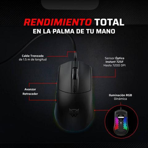 Mouse Gamer Alámbrico Balam Rush Drift Plus MG3 - Conectividad USB A y Sensor Preciso - Respuesta Rápida en Juego - Nuevo