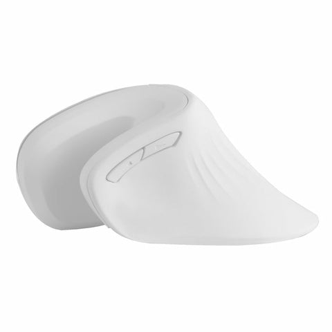 Mouse Inalámbrico Vertical Perfect Choice Snouse Blanco - Click Silencioso y Ergonómico - Confort Absoluto