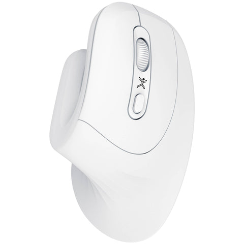 Mouse Inalámbrico Vertical Perfect Choice Snouse Blanco - Click Silencioso y Ergonómico - Confort Absoluto