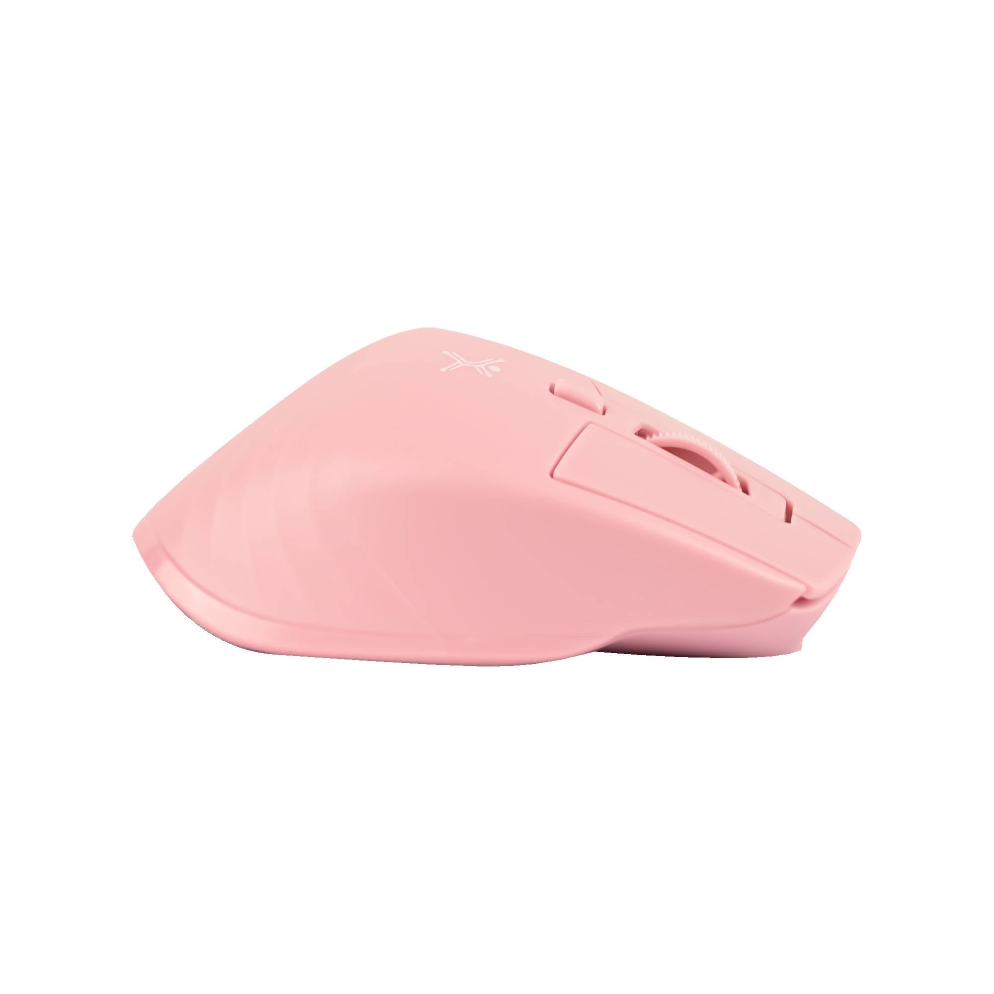 Mini Ratón Recargable Perfect Choice Pixie Rosa - Conexión Dual Bluetooth y 2.4 GHz - Tamaño Ultra Compacto