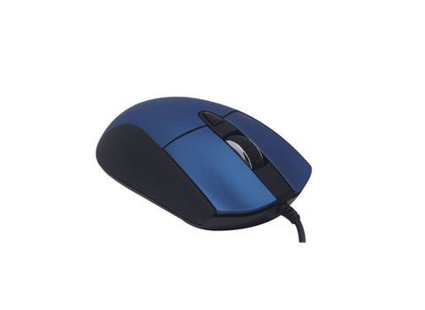 Mouse Alámbrico Naceb NA-0115A Azul | Ajuste de DPI 800-2400 y 6 Botones | Control Ergonómico Multiuso