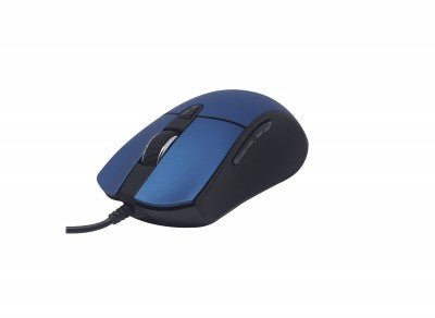 Mouse Alámbrico Naceb NA-0115A Azul | Ajuste de DPI 800-2400 y 6 Botones | Control Ergonómico Multiuso
