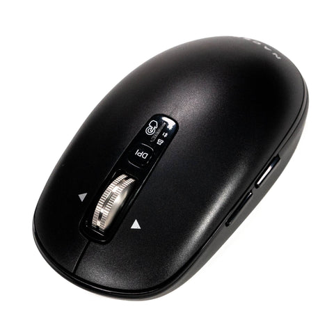 Mouse Inalámbrico Slim Naceb NA-0131N Negro | Perfil Delgado y Elegante | Portabilidad y Diseño Moderno