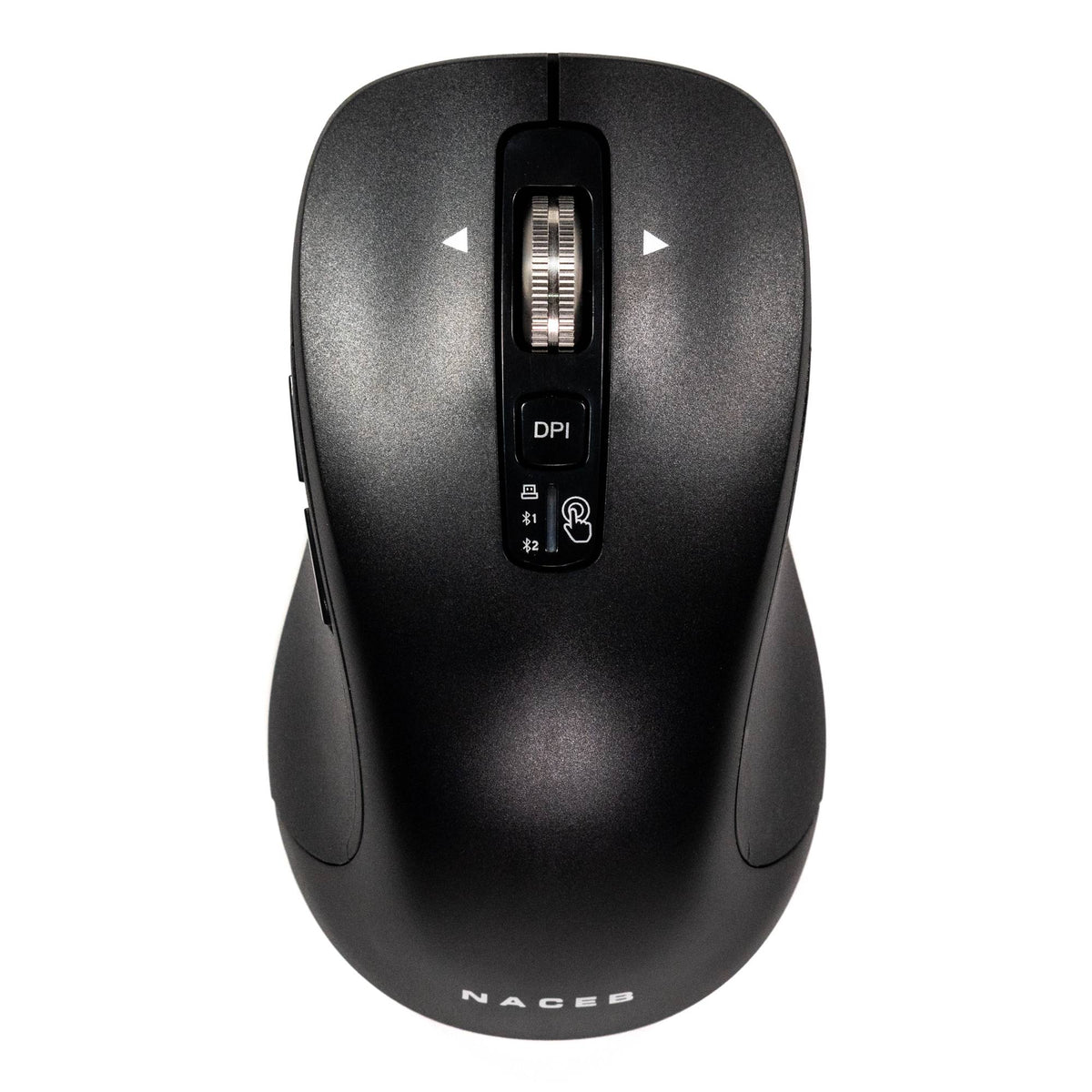 Mouse Inalámbrico Naceb NA-0132 | Diseño Ambidiestro Ergonómico | Uso Cómodo para Zurdos y Diestros