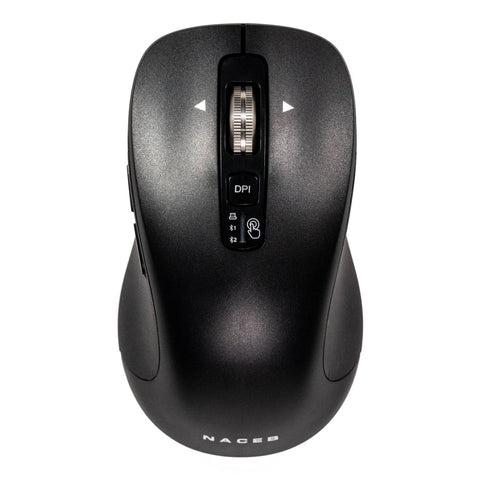 Mouse Inalámbrico Naceb NA-0132 | Diseño Ambidiestro Ergonómico | Uso Cómodo para Zurdos y Diestros
