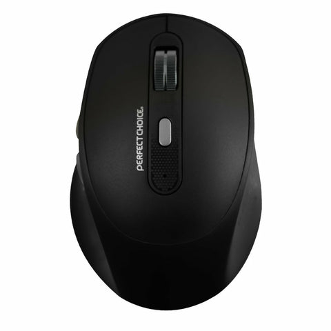 MOUSE INALAMBRICO 1600 DPI OPTICO RECARGABLE ERGONOMICO SILENCIOSO PERFECT CHOICE CLIX - NEGRO