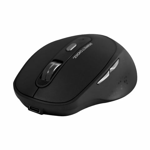 MOUSE INALAMBRICO 1600 DPI OPTICO RECARGABLE ERGONOMICO SILENCIOSO PERFECT CHOICE CLIX - NEGRO