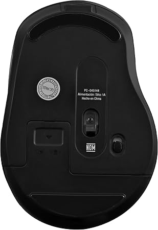 MOUSE INALAMBRICO 1600 DPI OPTICO RECARGABLE ERGONOMICO SILENCIOSO PERFECT CHOICE CLIX - NEGRO