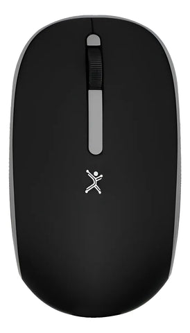 MOUSE INALAMBRICO OPTICO ERGONOMICO 1000 DPI RECEPTOR DUAL (USB Y TIPO C) SILENCIOSO PERFECT CHOICE WHISPER - NEGRO