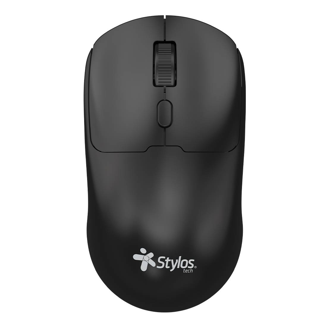 Mouse Inalámbrico Recargable Stylos STPMOI7B Negro - Sensor 1,600 DPI con Conexión Nano 2.4Ghz - Batería de Larga Duración - Precisión Práctica