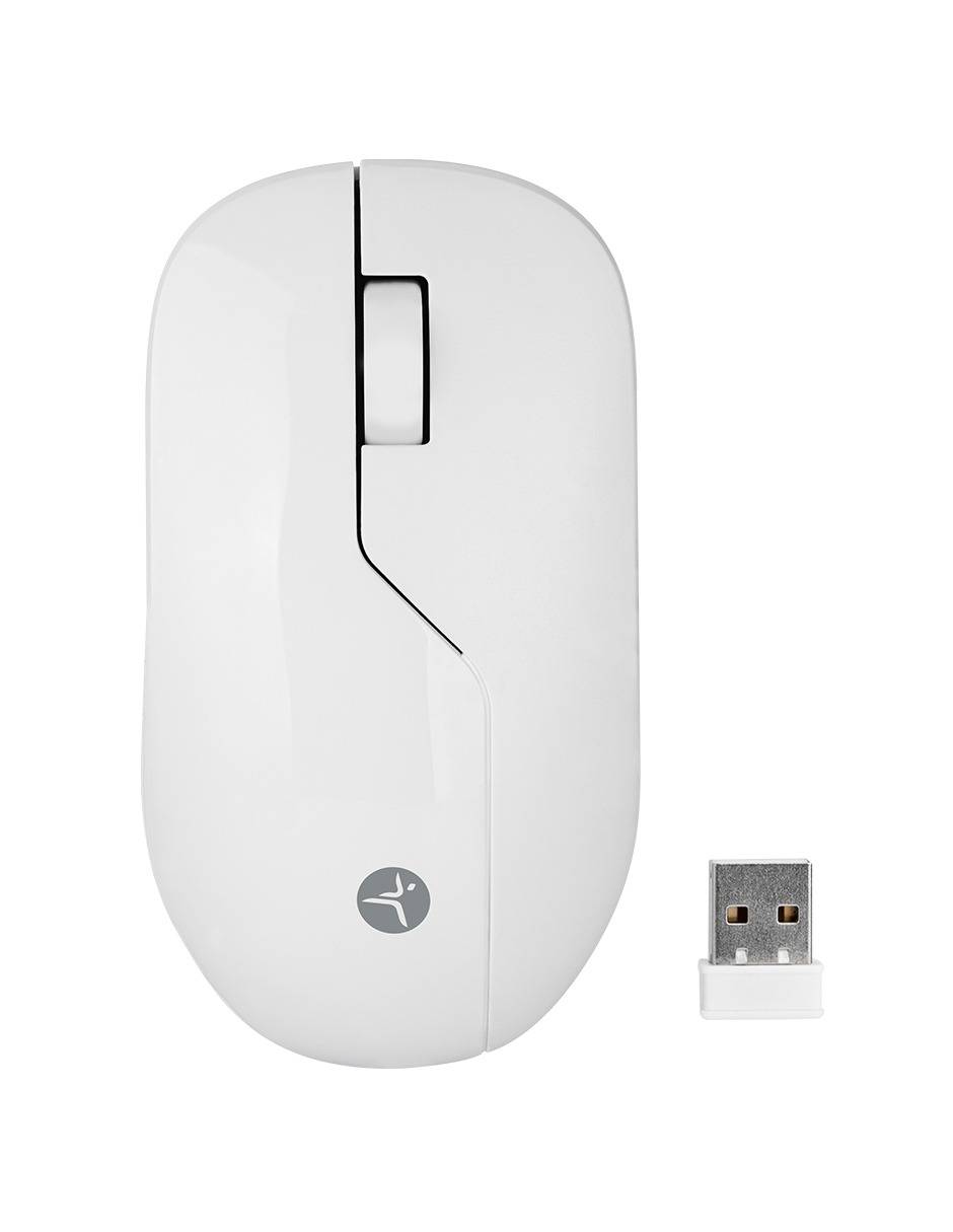 Mouse Inalámbrico ARMOR Recargable TechZone Blanco - Sensor 1200 DPI con 3 Botones - Batería Duradera y Diseño Limpio - Estilo Minimalista